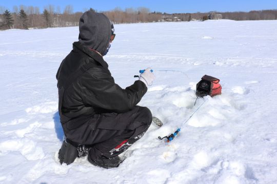 Pêche sur glace de la marigane