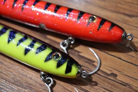 Les leurres Rip Roller, coloris halloween et fire tiger.