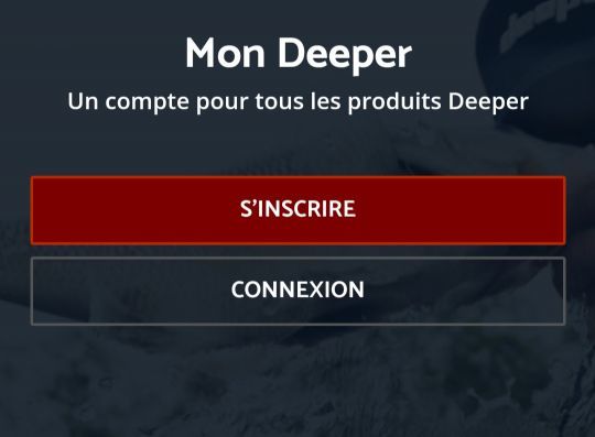 Créez-vous votre compte Deeper