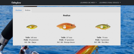 Des leurres pour l'eau douce