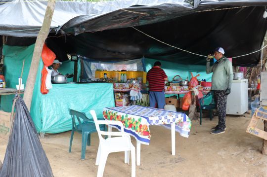 Le camp dispose d'une cuisine.