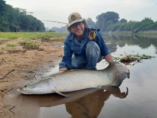 Arapaïma attrapé avec une canne 9' #9