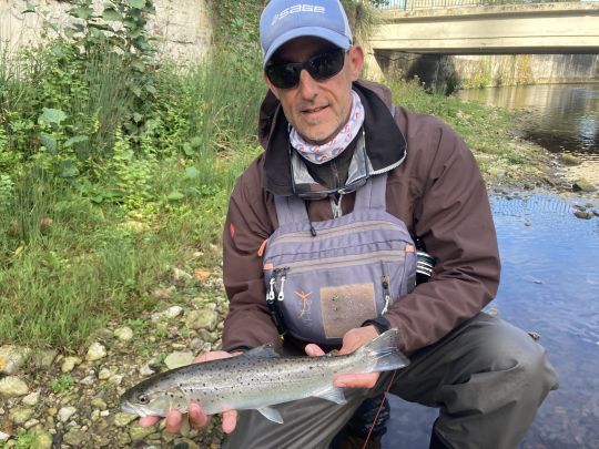 L'un de mes finnocks de truite de mer de la Touques prise au fil sur les parcours de Lisieux