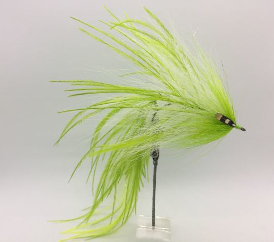 Game changer montés avec bucktail et herl d'autruche qui rend la mouche encore plus mobile et vivante