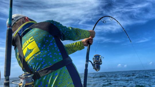L'action de la canne permet d'absorber les rudhs du poisson et de combattre les poissons plus lourds que la résistance annoncée de la tresse et du bas de ligne.