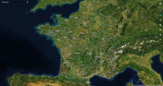 56 départements sur 91 sont accessibles.