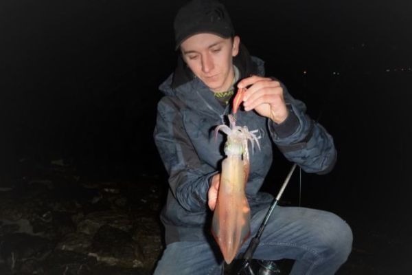 Nighttime Squid Fishing