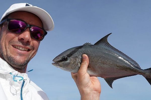 Amberjack caught on a small jig