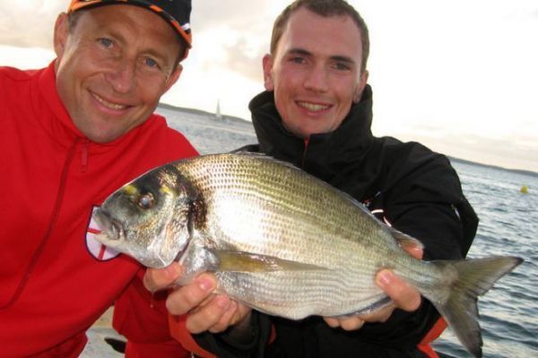 Sea bream caught with Jean-Pierre Papin in Arcachon