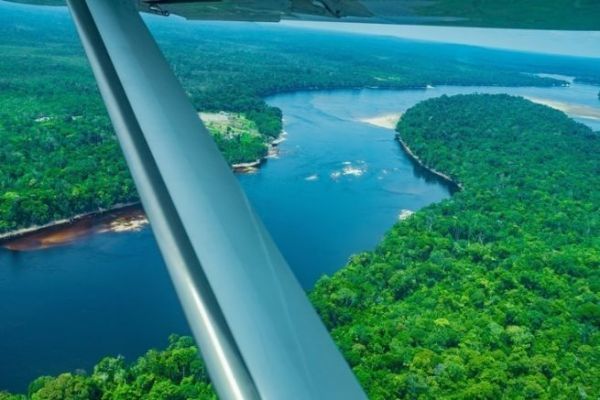 Over the Amazon jungle