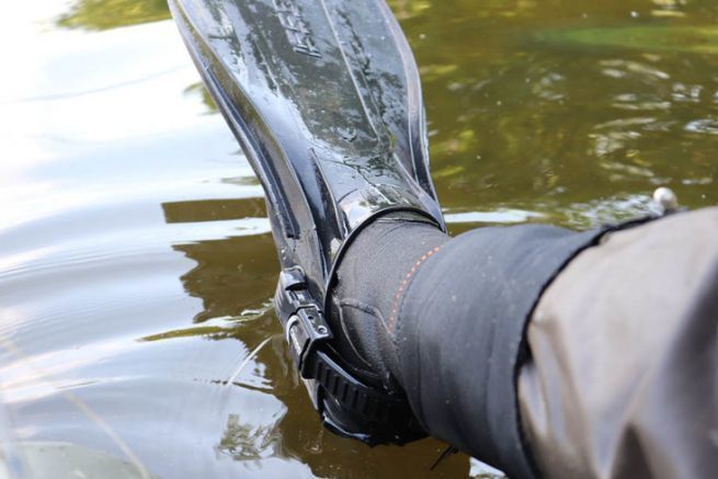 Decathlon SCD 500 diving boots, ideal for float-tube.