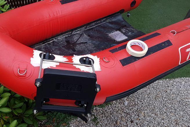 Installation of the 4 pads which will receive the motor support