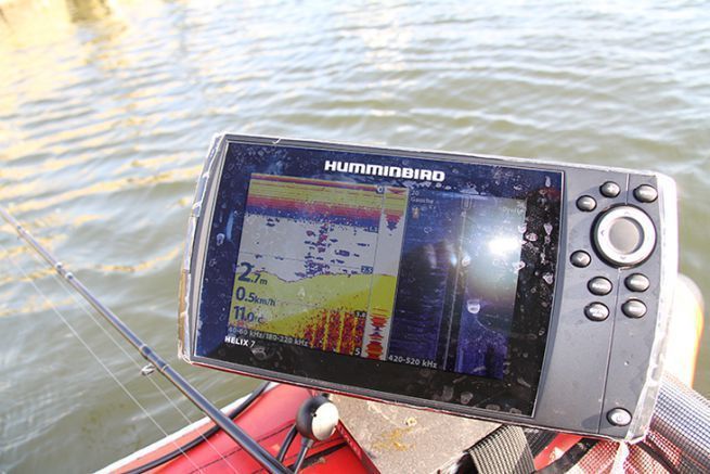 Huminbird Helix 7 sounder with CHIRP technology and side imaging