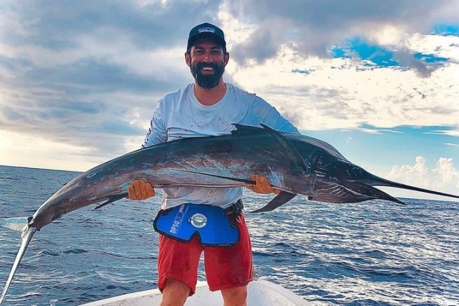 Jean-Baptiste Grillon and a superb swordfish sailor.