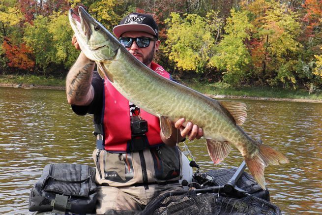 Muskellunge fishing in float-tube, guaranteed sensations!