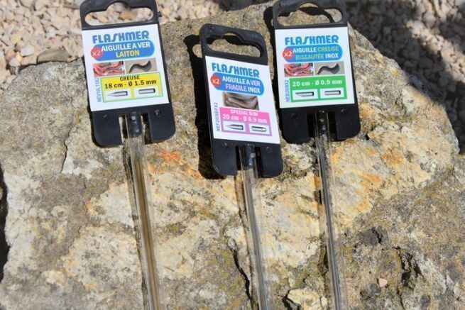 The different worm needles to use for sea fishing