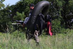 The float-tube is very useful to explore areas that are not very accessible.