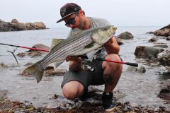 The slug, one of my best lures for fishing striped bass.