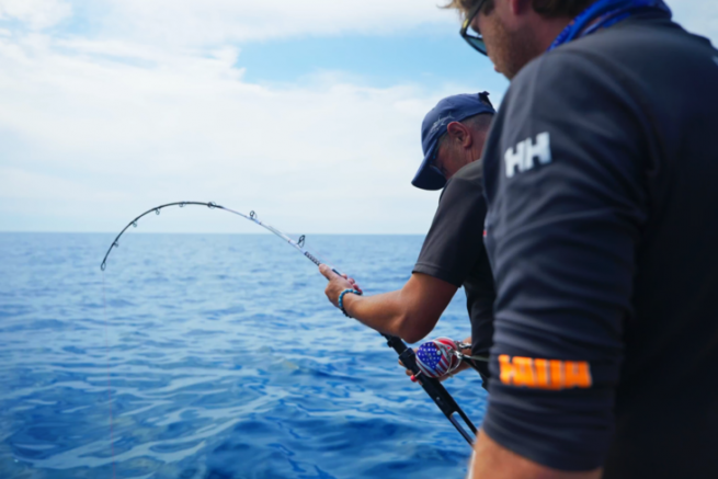 Fishing for bluefin tuna with scrambler