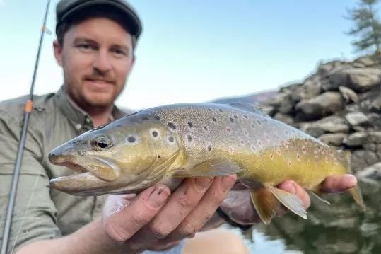 Fishing for trout with a soft lure, a very effective technique