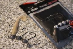 The Decathlon round jig head is great for ultra light and rockfishing.