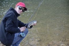 Fly fishing for black bass