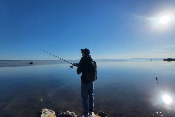 Fishing for wolffish in saltwater ponds, lots of fish to catch