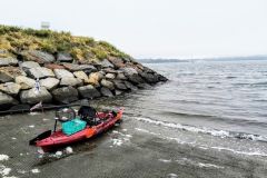 Kayak fishing in Brest