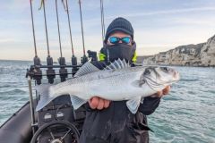 Bass fishing in autumn