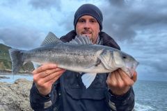 The end of the season is one of the best times to fish for sea bass from the shore.
