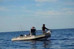 Fishing from a RIB at Sea