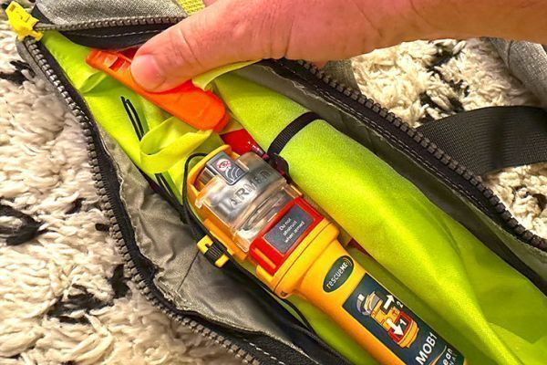 MOB-1 AIS beacon in a Spinlock Lite lifejacket