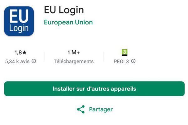 EU Login application required to use RecFishing
