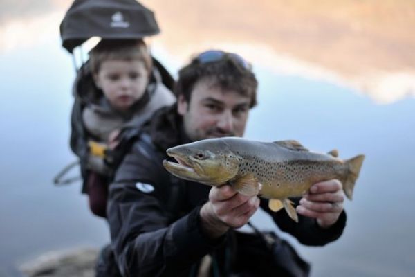 Fishing for large trout in reservoirs