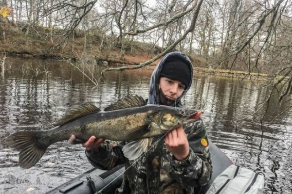 Pike-perch fishing in winter
