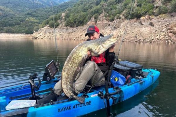 Worm fishing for catfish